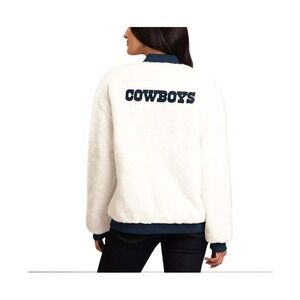 G-III 4Her Dallas Cowboys Women's M Oat Switchback Reversible Sherpa Jacket NWT